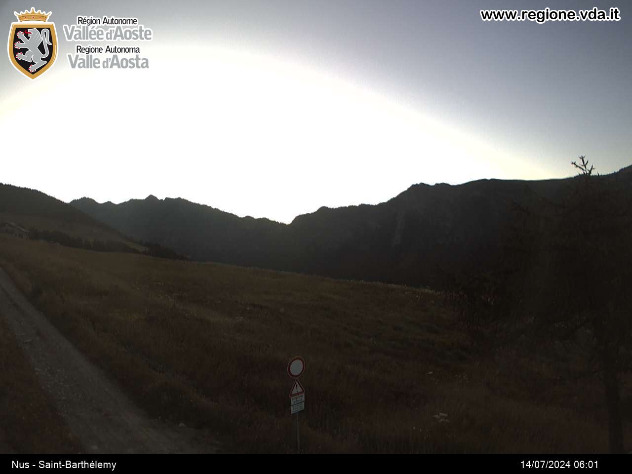 immagine della webcam nei dintorni di Aosta Saint Christophe: webcam Nus