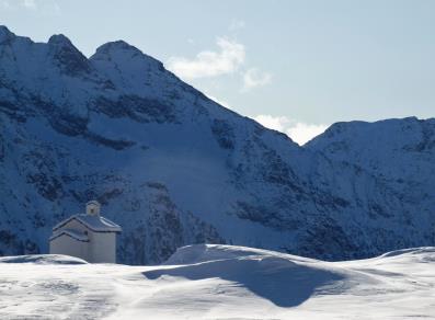 Kapelle Sant'Anna im Winter...