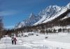 En se promenant sur neige dans le Val Ferret