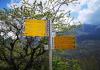hiking signs near the hamlet of Marine (Perloz)