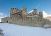 Il castello di Fénis sotto la neve