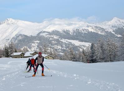 Cross-country skiing in Arpy