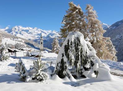 Antagnod e il Monte Rosa - Inverno