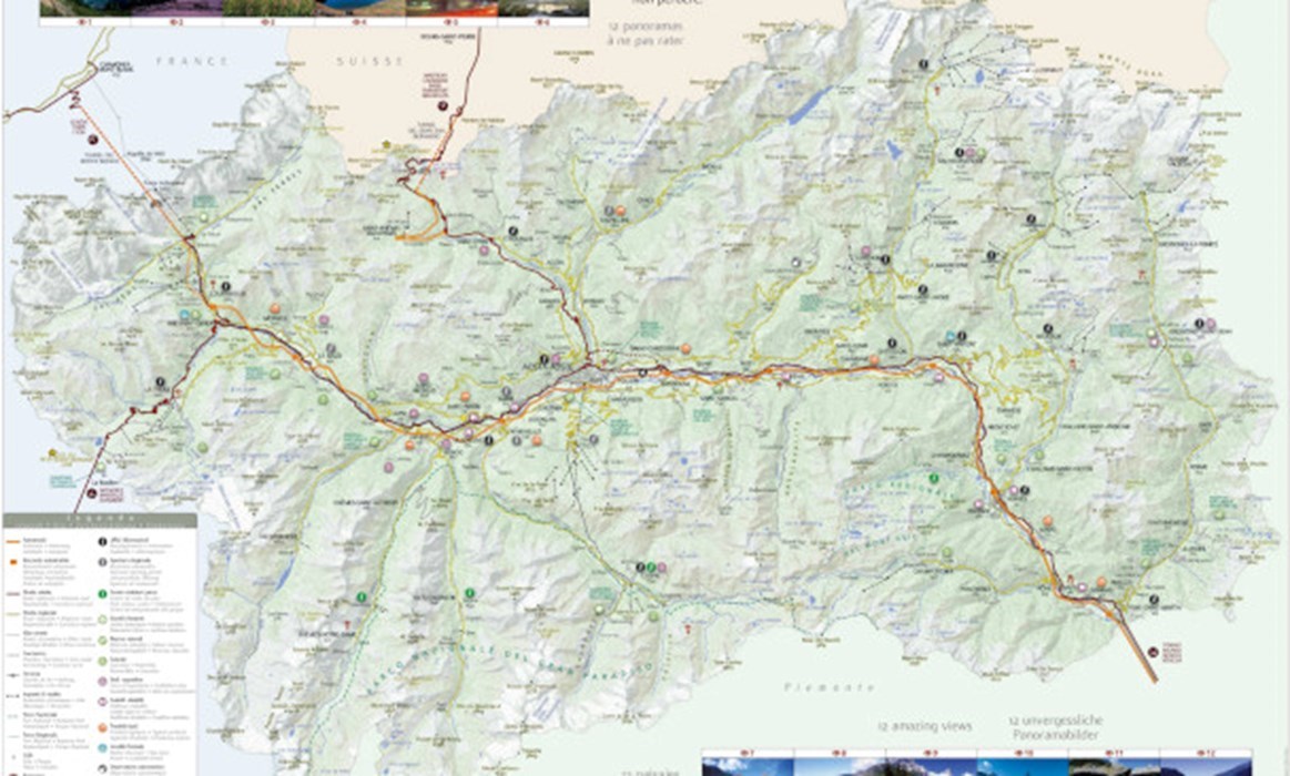 Carta stradale Valle d'Aosta