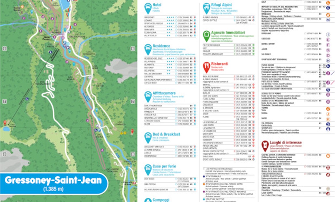 Map of Gressoney
