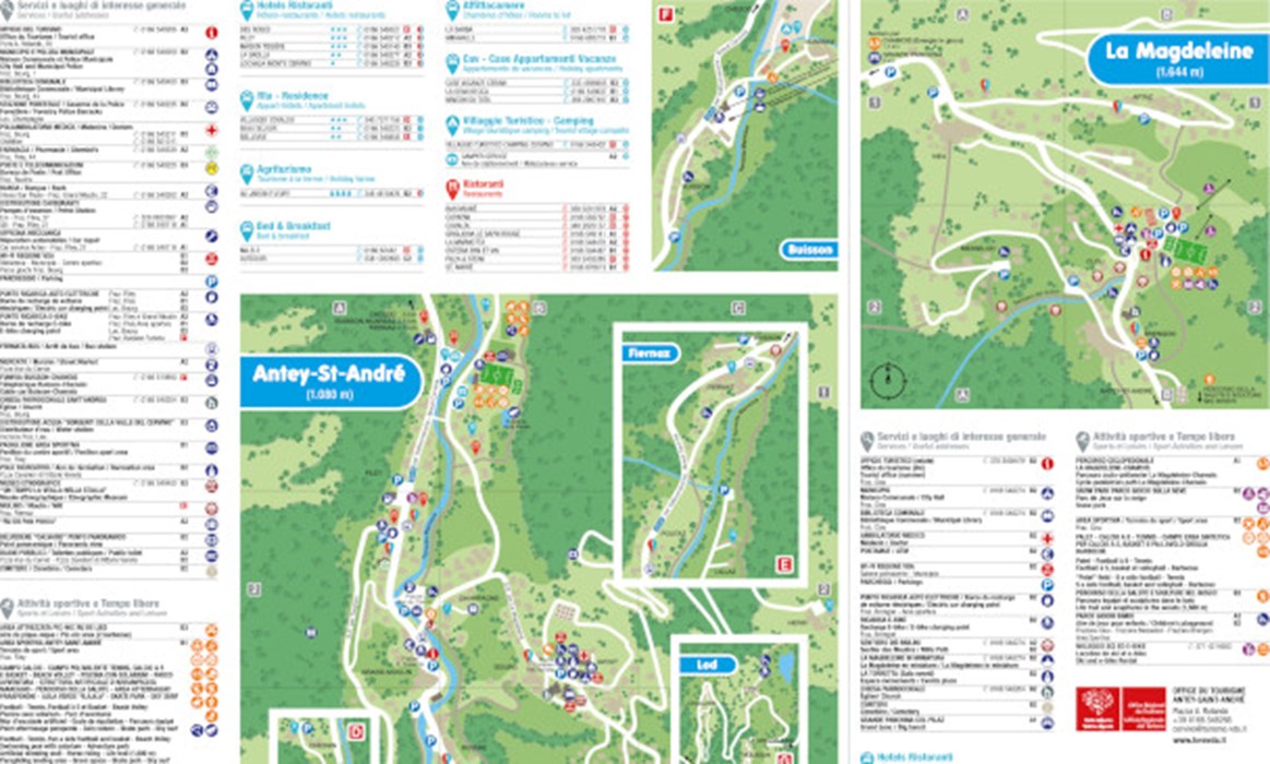 Map of the middle valley of the Matterhorn