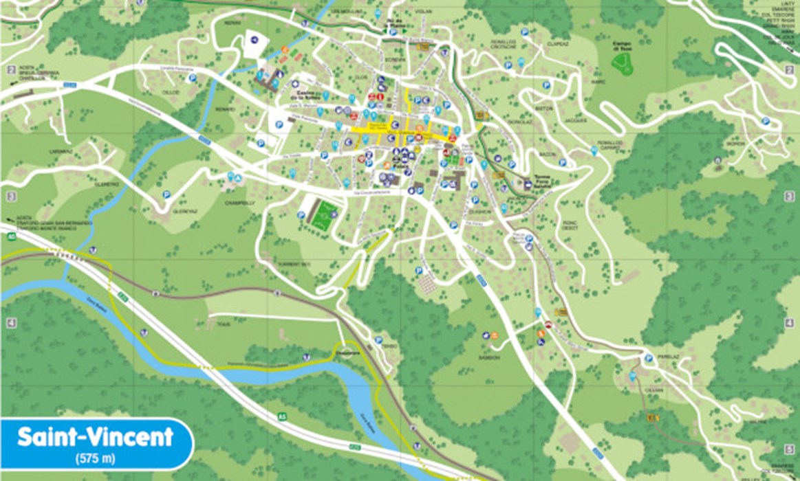 Map of Saint-Vincent and Châtillon