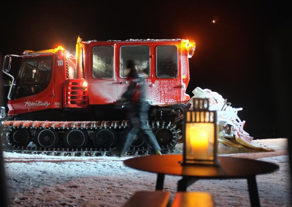 Dining on the slopes of Pila