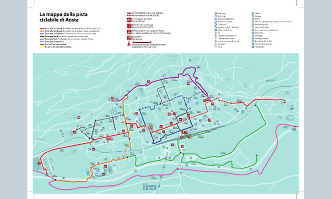 Pista ciclabile di Aosta