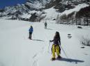 Excursion with snow shoes in the  Gran Paradiso National Park