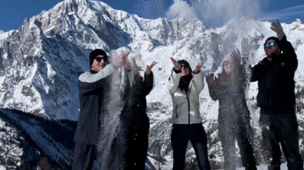Al cospetto di sua Maestà il Monte Bianco