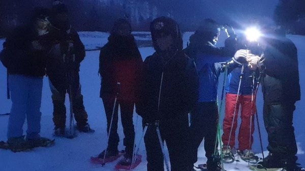 Ciaspolata all'imbrunire