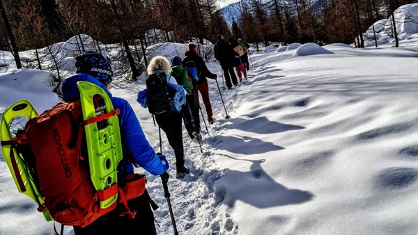 Escursioni sulla neve tra il Col di Joux e il Col Tzecore