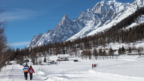 Percorso pedonale su neve "Val Ferret"