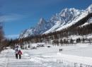 Parcours piéton sur neige "Val Ferret"