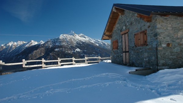 In racchette al Rifugio Chaligne