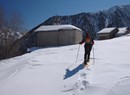 A San Grato con le racchette da neve