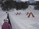 Spielplatz auf der Schnee