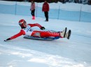 Sledge track Great Saint Bernard valley