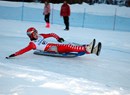 Sledge track Great Saint Bernard valley