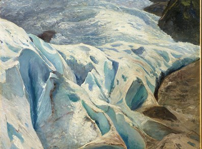 Il Ghiacciaio dei Bossons visto della montagna de 