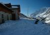 El refugio Bonatti y el Mont Blanc