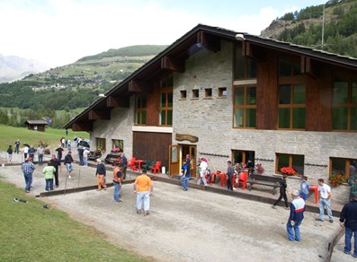 I nuovi campi di petanque dietro al ristorante