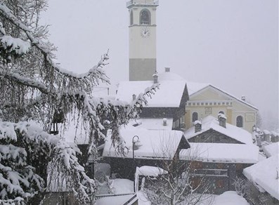 Chiesa di San Martino innevata - Antagnod