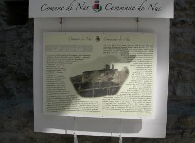 Pannello espositivo del Castello di Nus