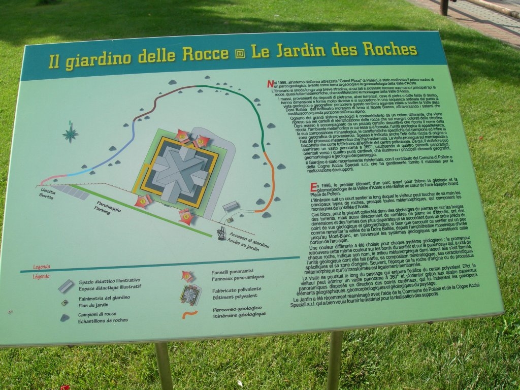Pannello espositivo giardino delle rocce - Pollein