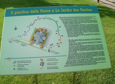 Pannello espositivo giardino delle rocce - Pollein