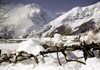 Vigneti sotto la neve a Morgex