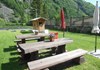 Outside area and little wooden house for the children