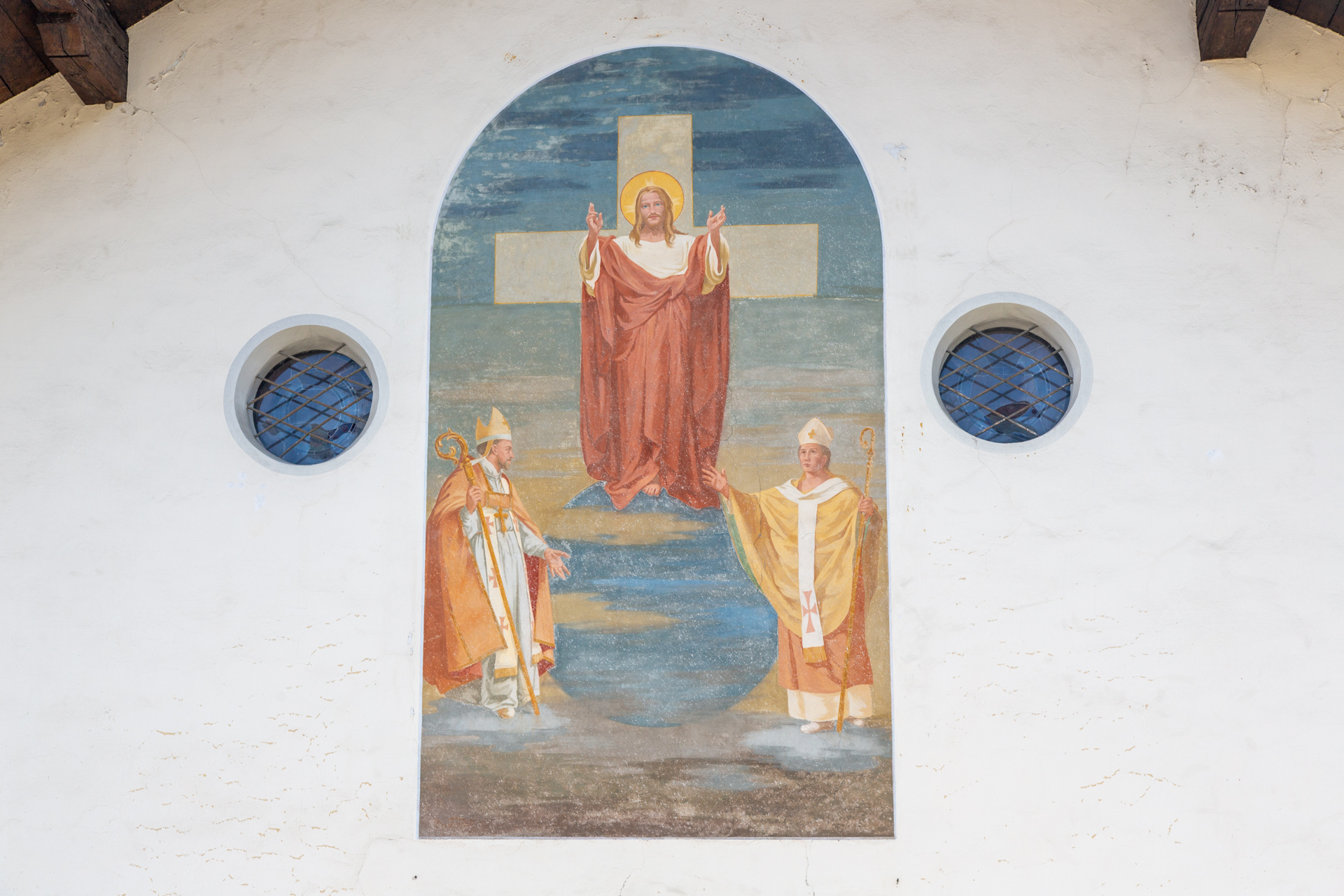 fresco en la fachada