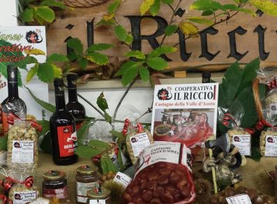 The products of the Il Riccio Cooperative made from chestnuts
