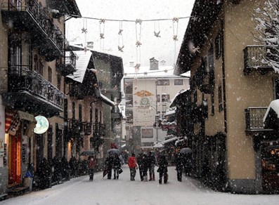Il centro di Courmayeur