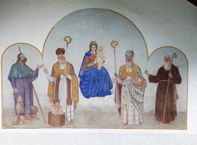 Champorcher - fresque de la chapelle du village d'Outre l'Eve