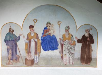Champorcher - fresque de la chapelle du village d'Outre l'Eve
