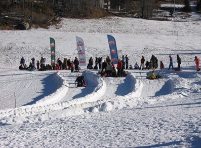 Descent on the snow