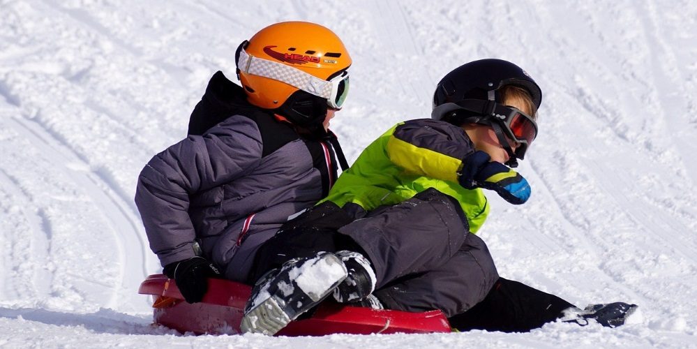 Bambini sulla neve