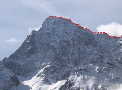 La cresta dell'Emilius vista da nord - Charvensod