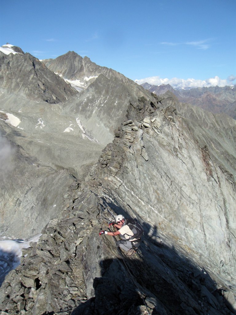 Sulla cresta della ferrata Crête Sèche - Bionaz