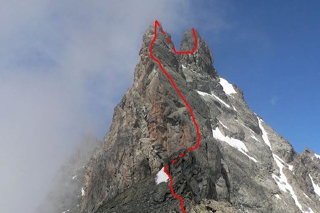 Il tracciato di salita alla Punta Tsan - Torgnon
