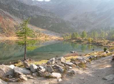 Arrivando al Lago d'Arpy - Morgex