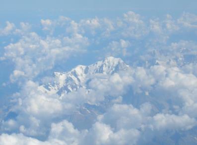 Monte Bianco dall'aereo