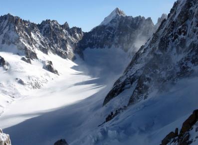 Der Mont Dolent, vom Becken des Argentière aus betrachtet
