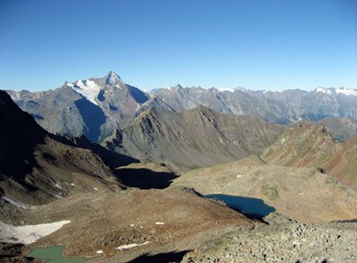 La Grivola y lago Gelato