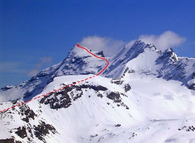 Tracciato di salita Grande Rousse - Valgrisenche