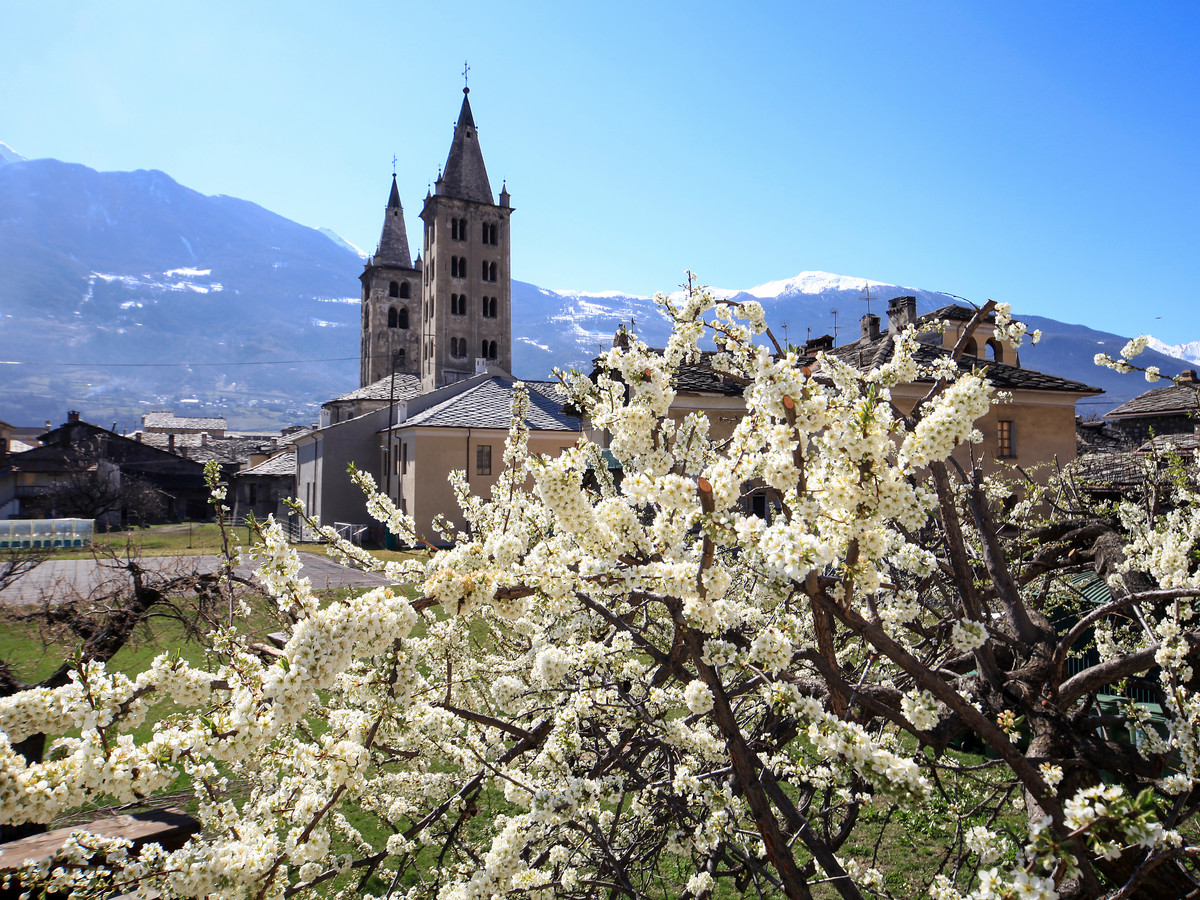 bell towers of the cathedral of Aosta