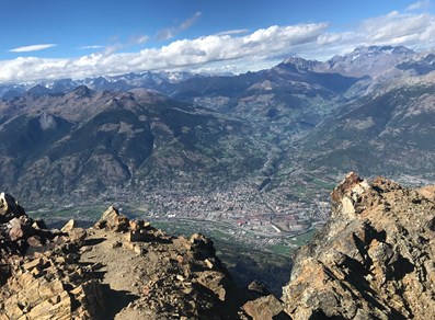 Aosta from the Becca di Nona